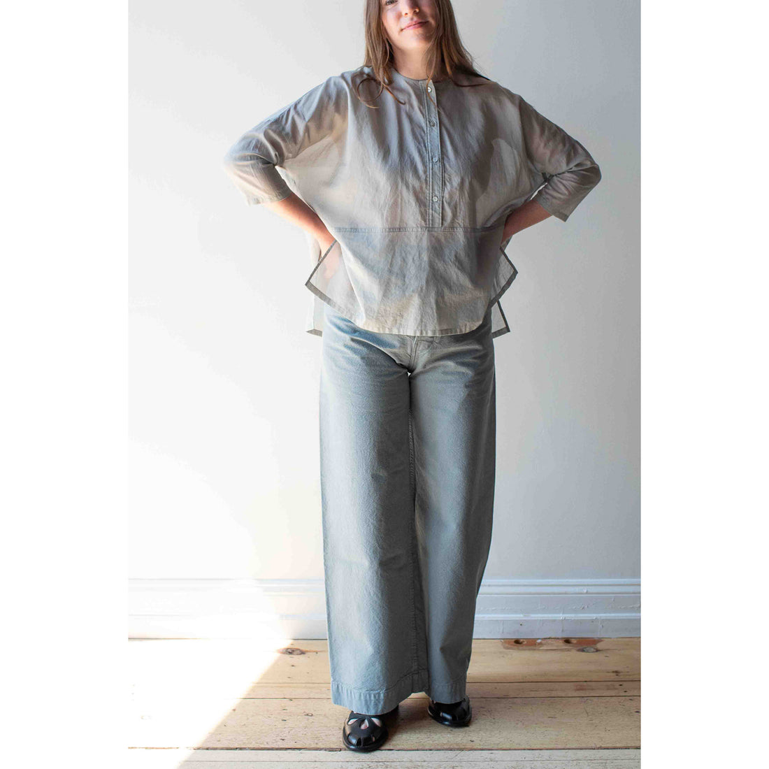 jesse kamm tobacco sailor fly closure Sailor Pants - Pool Blue,