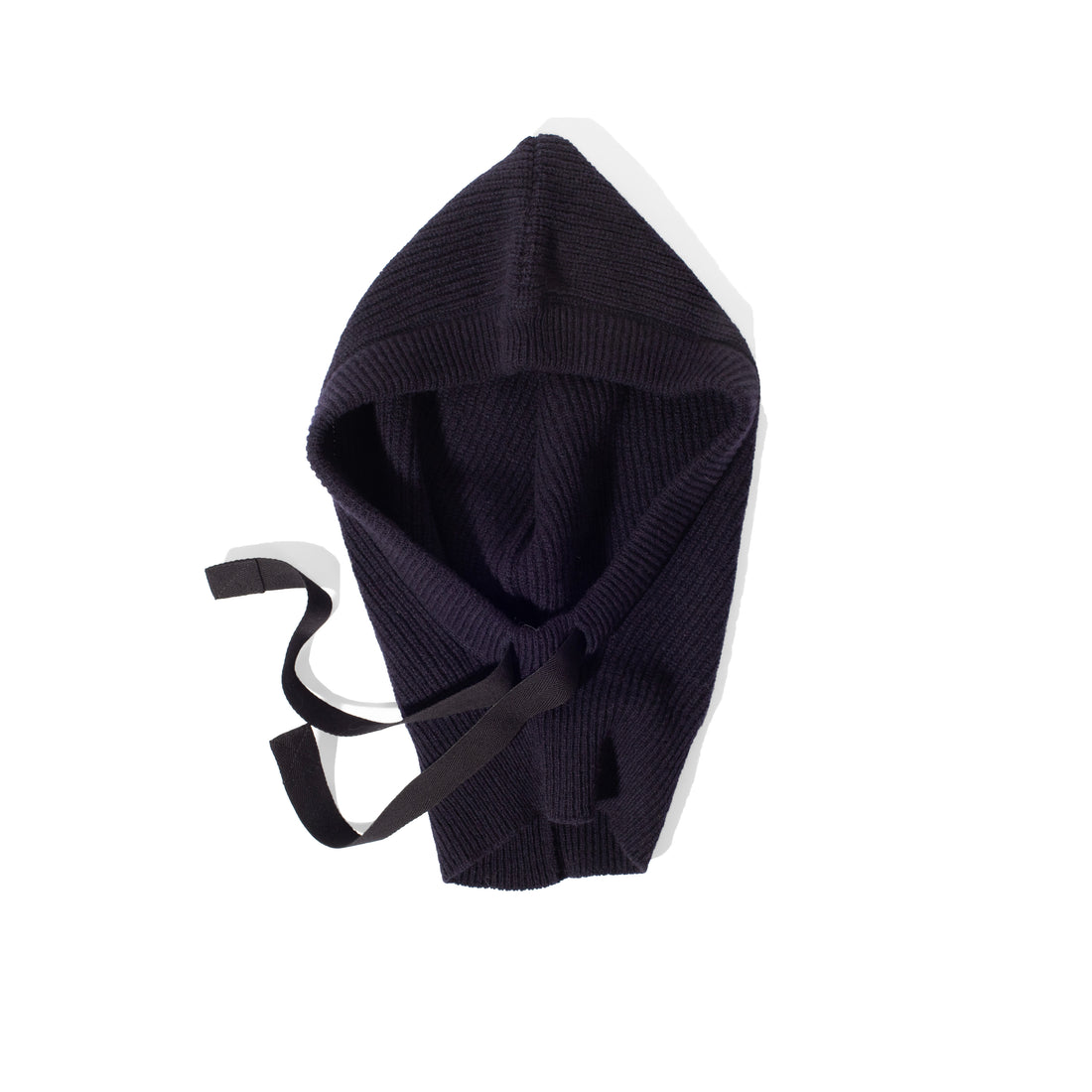 MHL.Knitted Hood in Dark Navy Lambswool