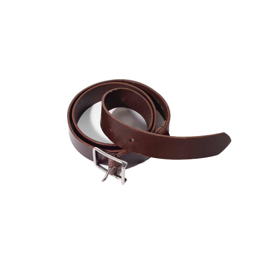 MHL. Keeper Buckle Belt in Dark Brown Leather