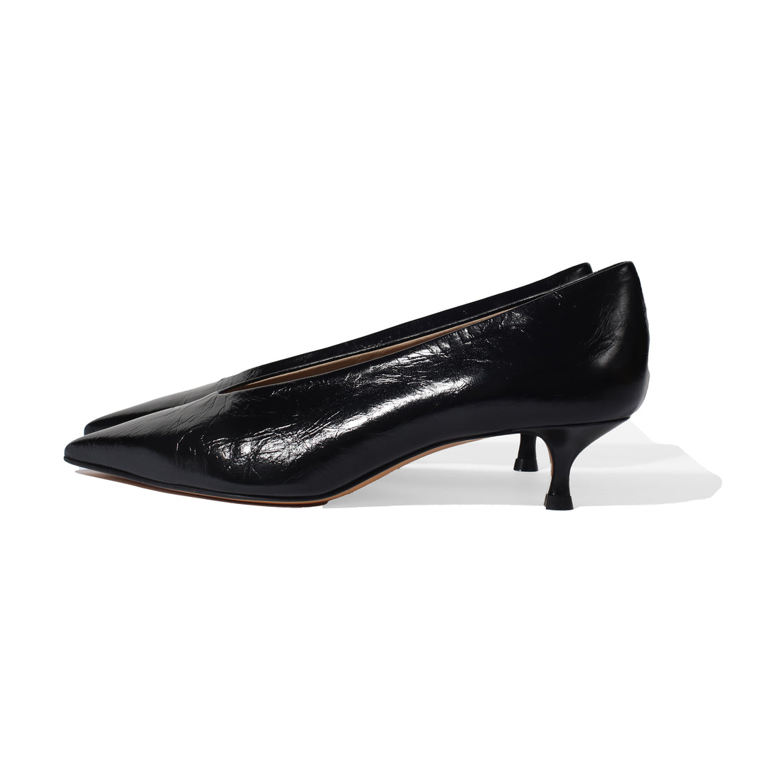 Le Monde Béryl Babouche Kitten Heel in Black