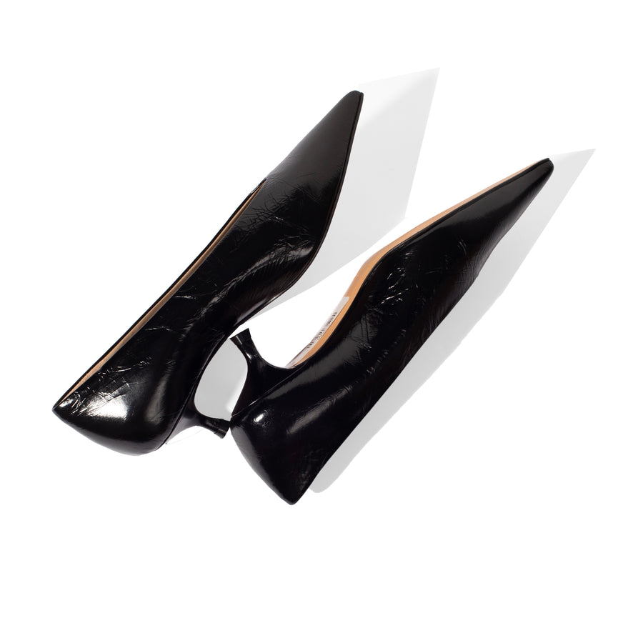 Le Monde Béryl Babouche Kitten Heel in Black – JUDITH
