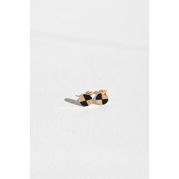 Ursa Major Ray Studs 10K Yellow Gold With Onyx