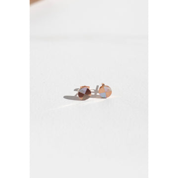 Ursa Major Ray Studs 10K Rose Gold With Green Lip Abalone