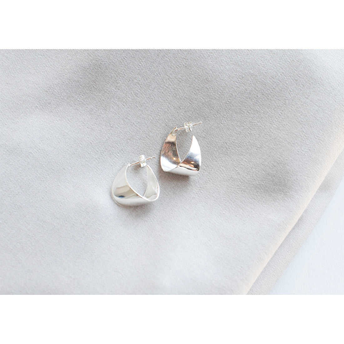 Fay Andrada Aleta Hoops in Silver