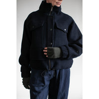 Apiece Apart Selva Cropped Bomber in Midnight