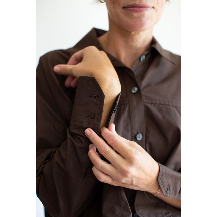 Proche Ellie Button Down in Chocolate