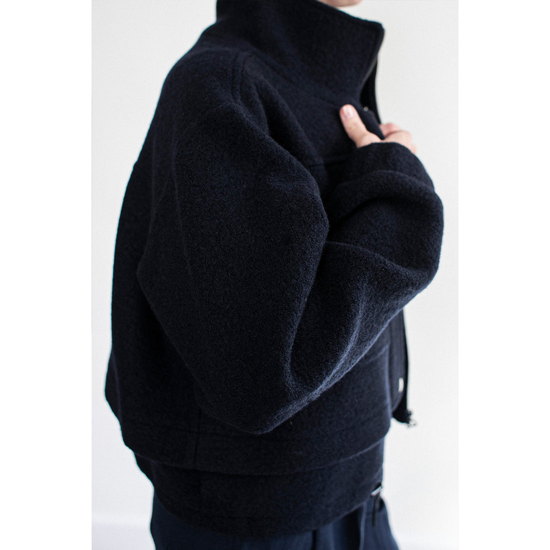 Apiece Apart Selva Cropped Bomber in Midnight