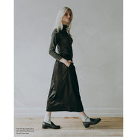 Evam Eva Cotton Cashmere Turtleneck in Charcoal