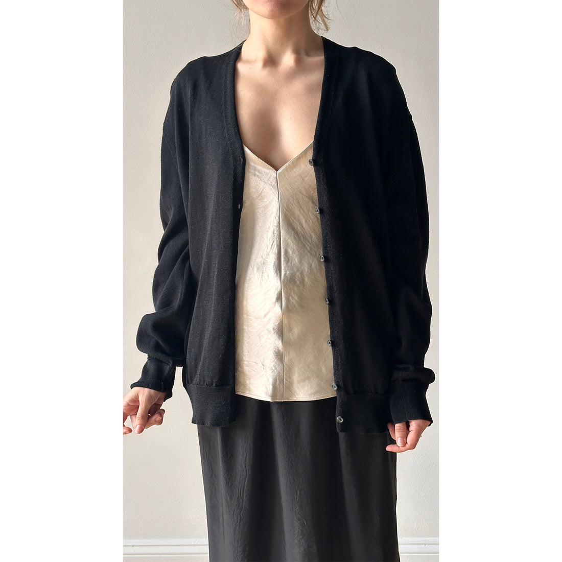 Lauren Manoogian Veil Cardigan in Black