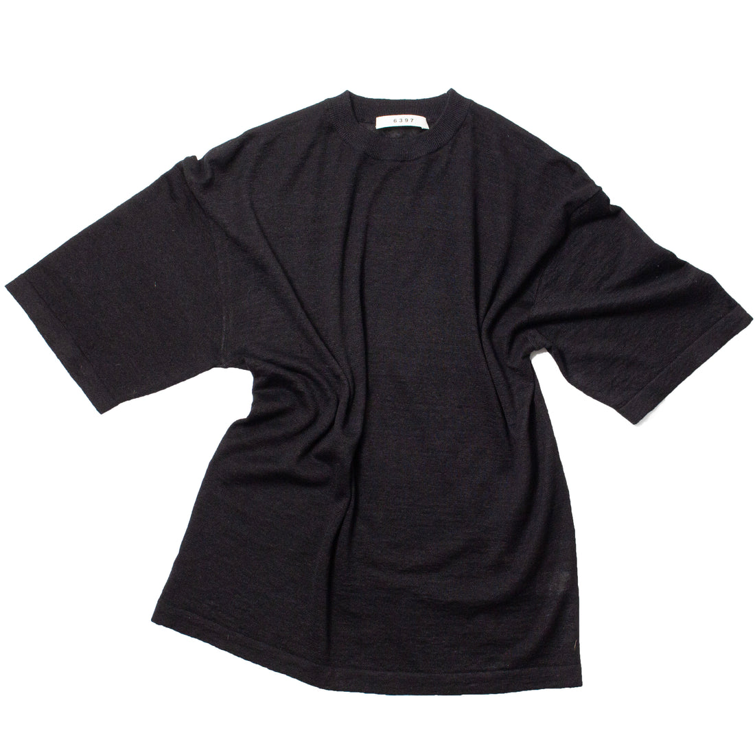 6397 Big Knit T in Black