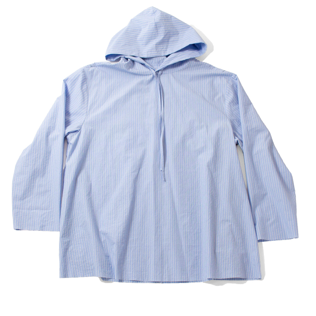 6397 Hooded Shirt in Blue Stripe