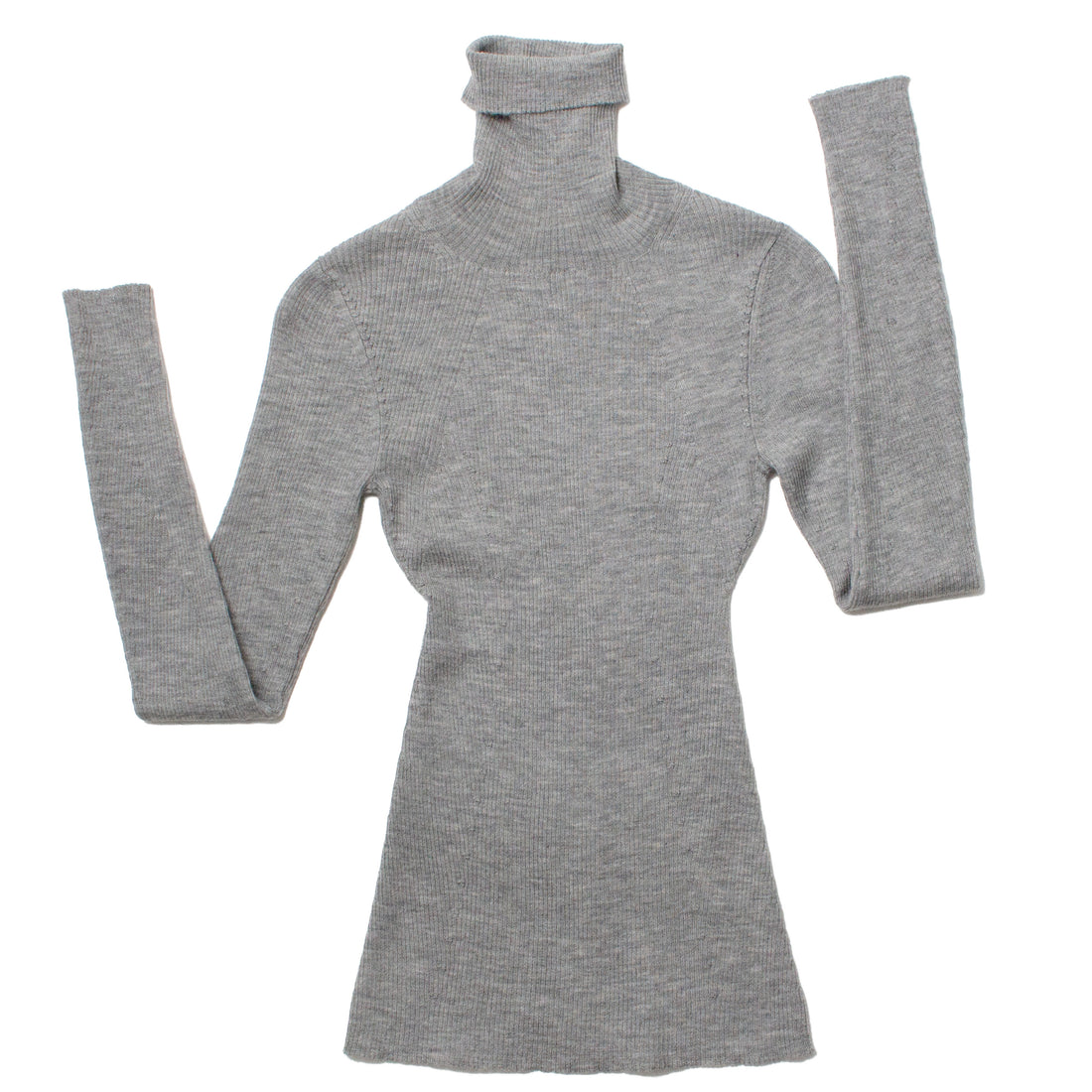 6397 Ribbed Turtleneck in Iron