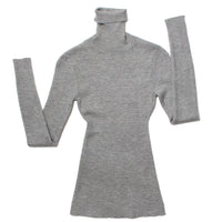 6397 Ribbed Turtleneck in Iron