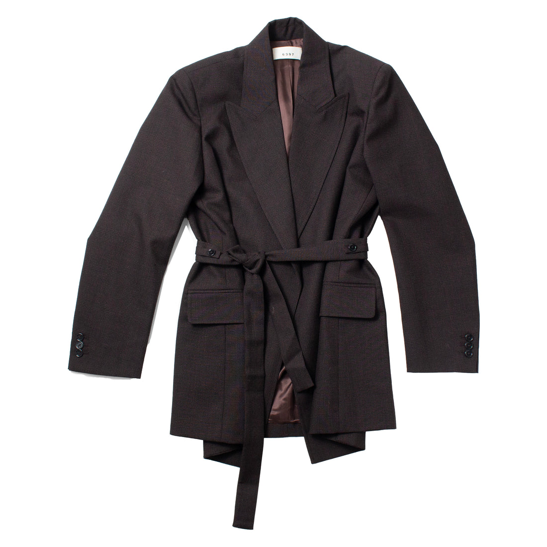 6397 Tailored Robe Blazer in Ebony