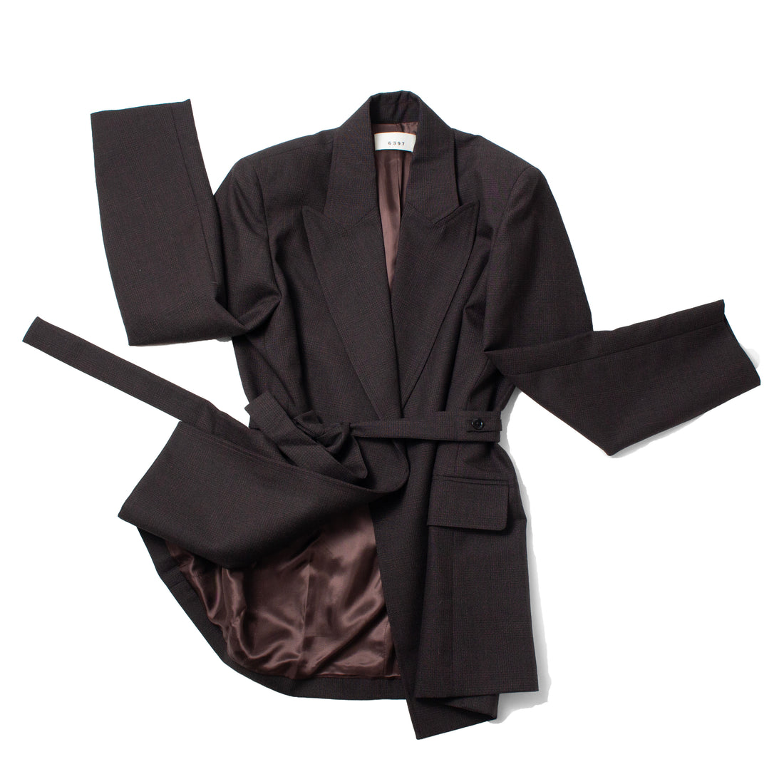 6397 Tailored Robe Blazer in Ebony