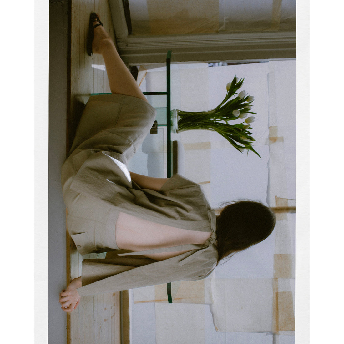 Eleph Bow Top in Khaki