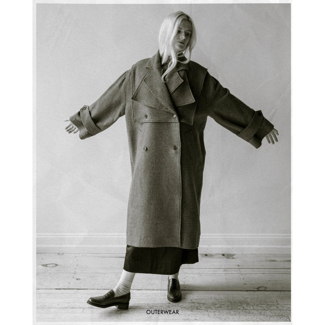 Henrik Vibskov Hands Down Coat in Pied De Poule