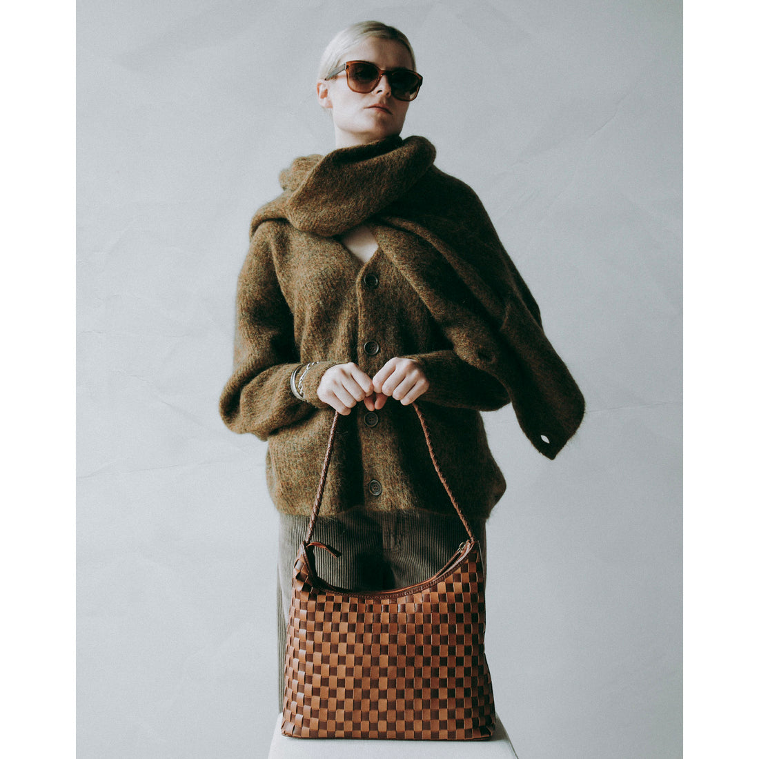 Bembien Large Marni Bag in Copper + Sienna Check