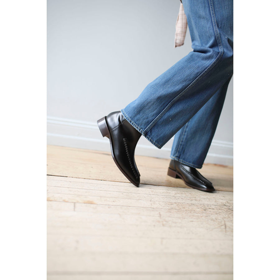 Hereu Metla Polished Boot in Ebony