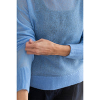 Apiece Apart Softest Tissue Weight Sweater in Cornflower
