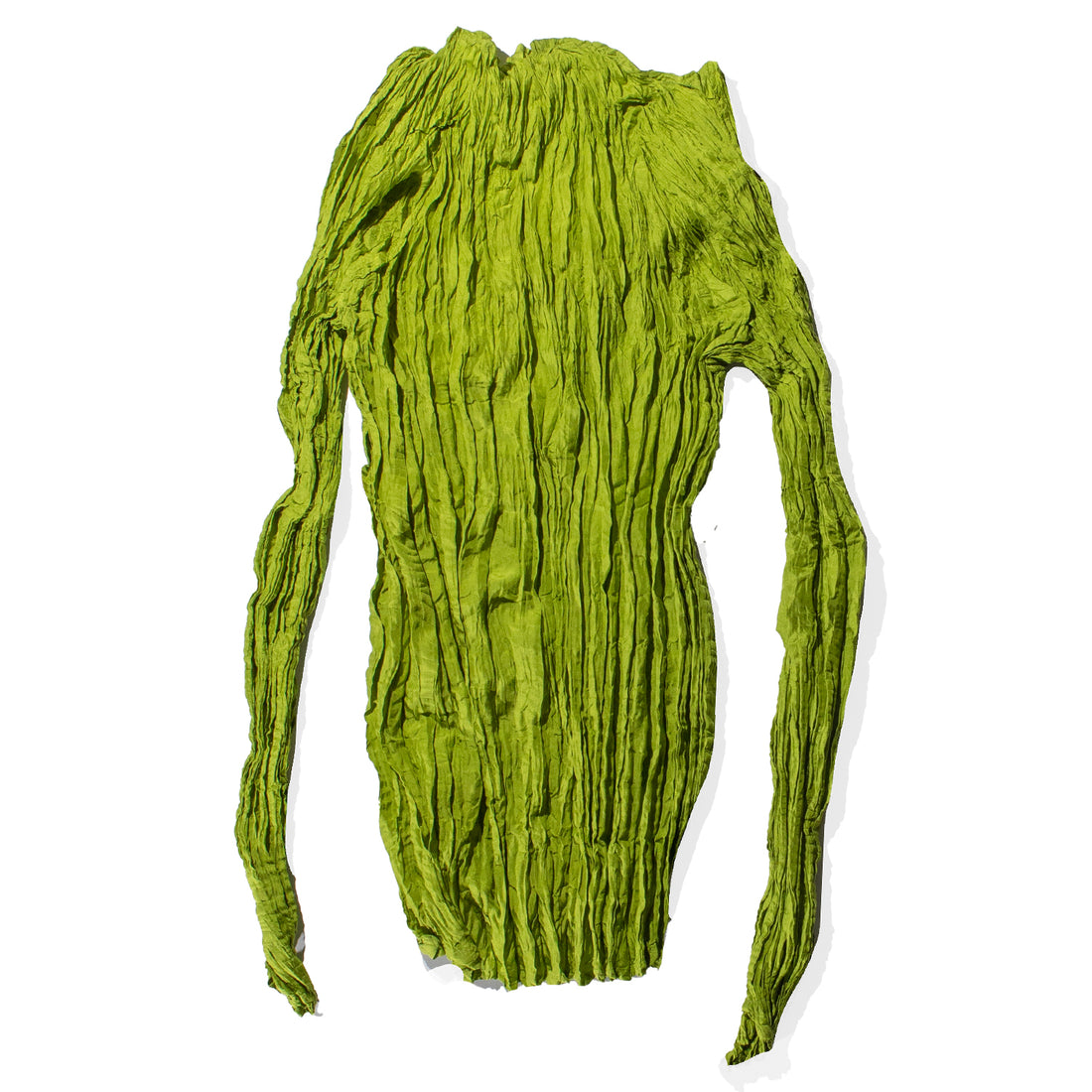 Anaak Camile Long Sleeve Pleated Top in Night Green