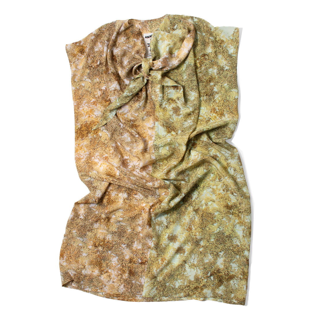 Anntian Peak Silk Dress in Print N