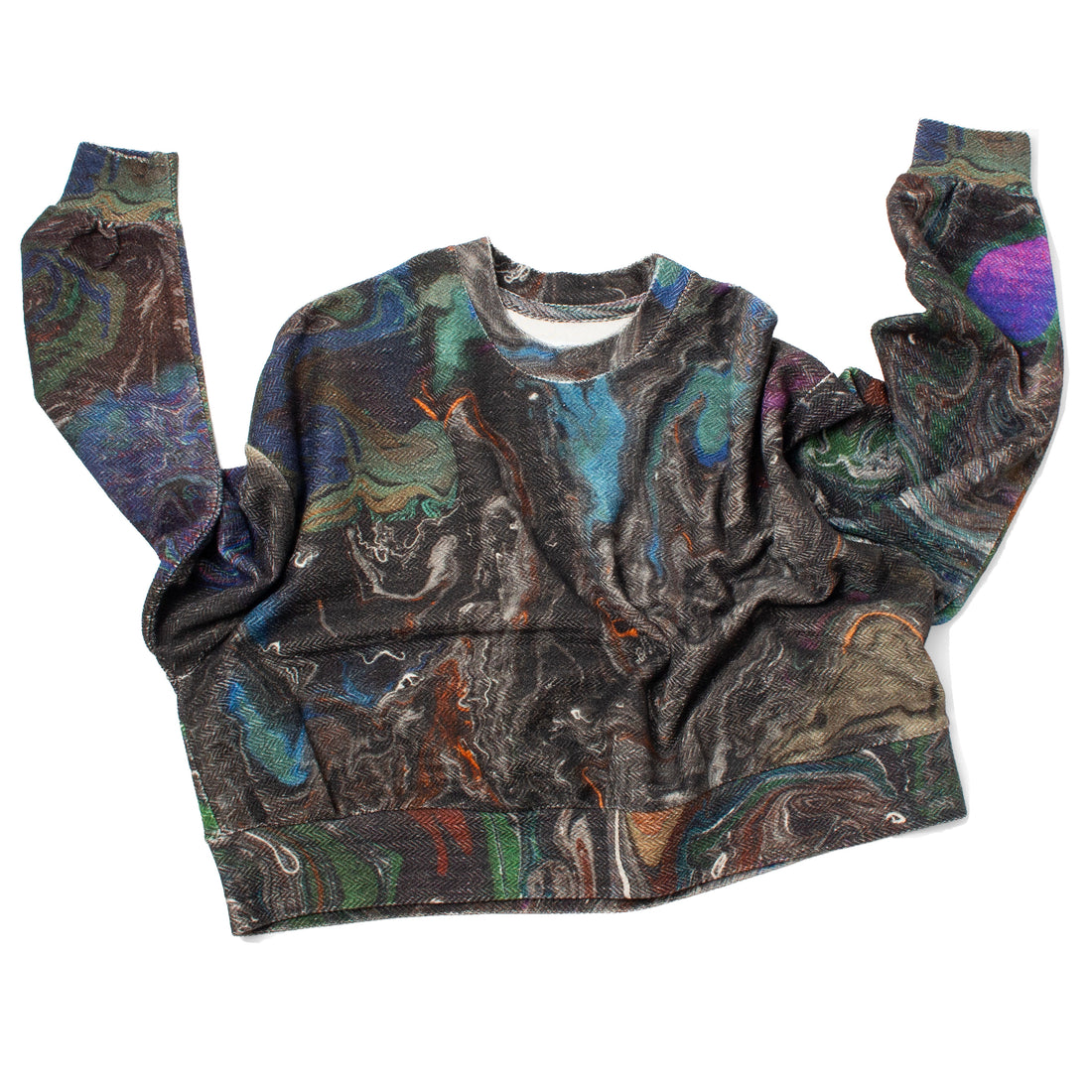 Anntian Short Sweater in Print D