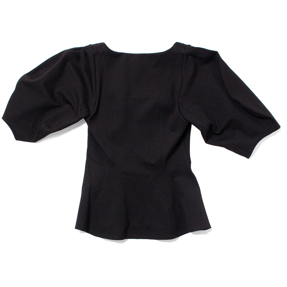 Apiece Apart Bebe Ponte Peplum Top in Black