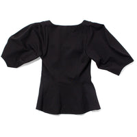 Apiece Apart Bebe Ponte Peplum Top in Black
