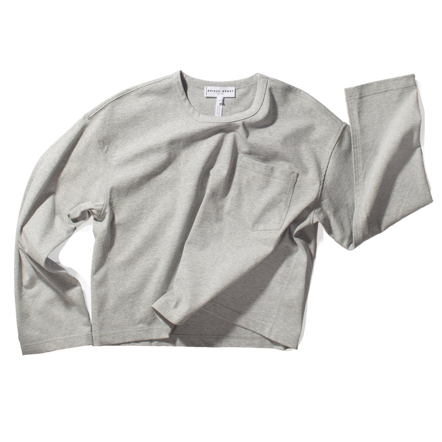 Apiece Apart Boxy Tee in Heathered Grey