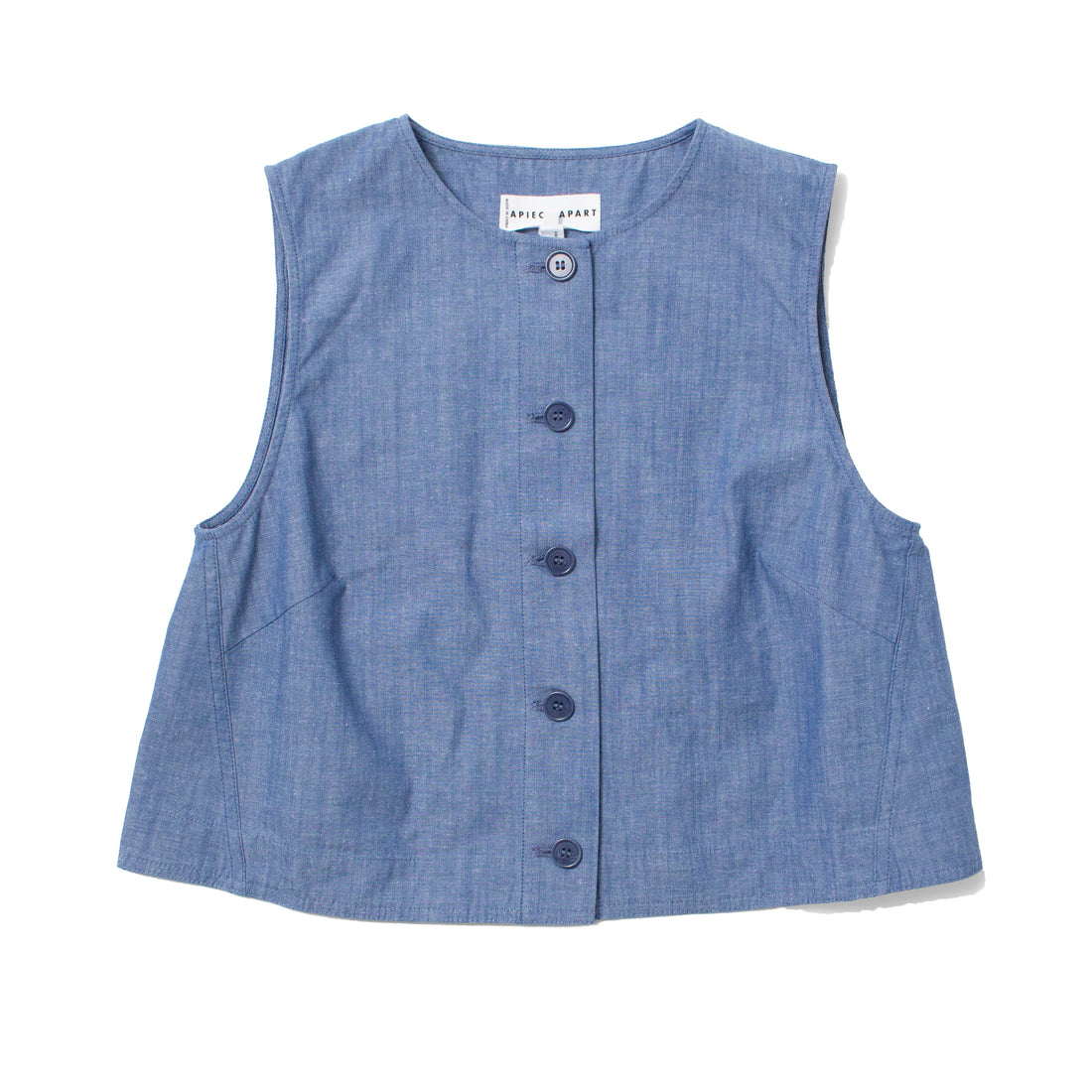 Apiece Apart Godet Tank in Chambray