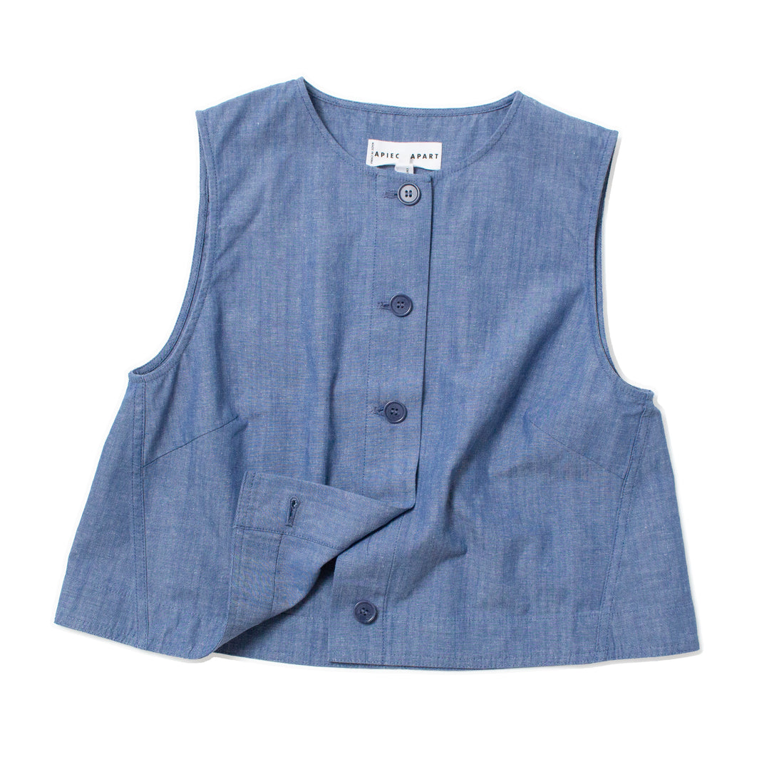 Apiece Apart Godet Tank in Chambray
