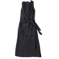 Apiece Apart Gustava Wrap Midi Dress in Black