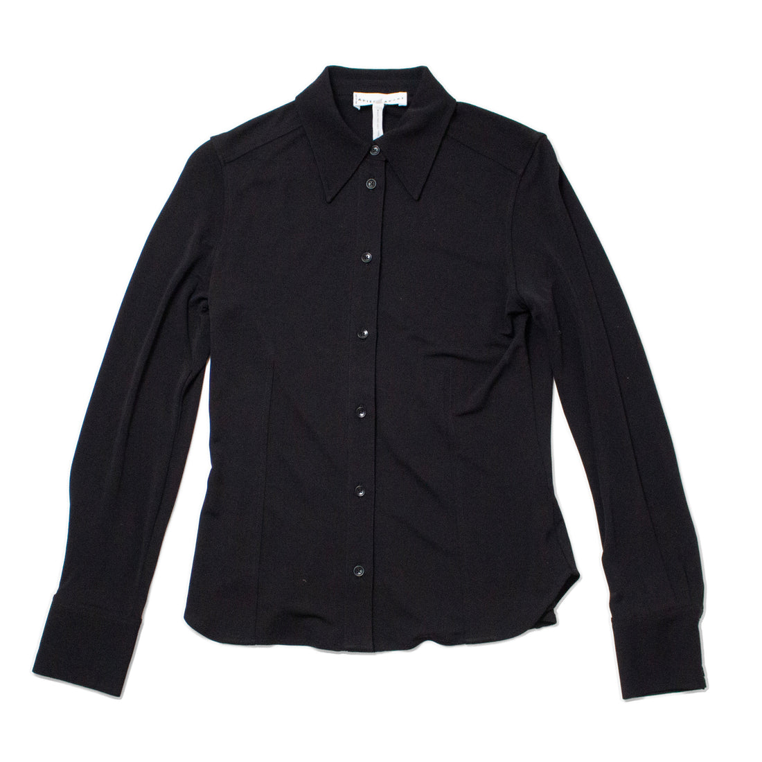 Apiece Apart Merce Slinky Slim Button-Up in Black