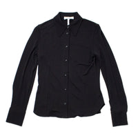 Apiece Apart Merce Slinky Slim Button-Up in Black