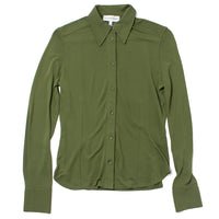 Apiece Apart Merce Slinky Slim Button-Up in Cypress
