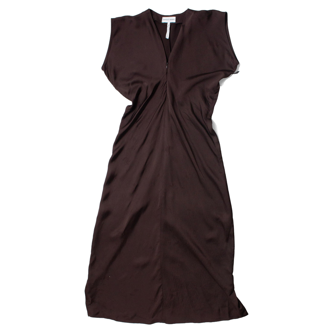 Apiece Apart Monde Drape Bias Maxi Dress in Black Coffee