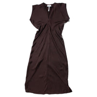 Apiece Apart Monde Drape Bias Maxi Dress in Black Coffee