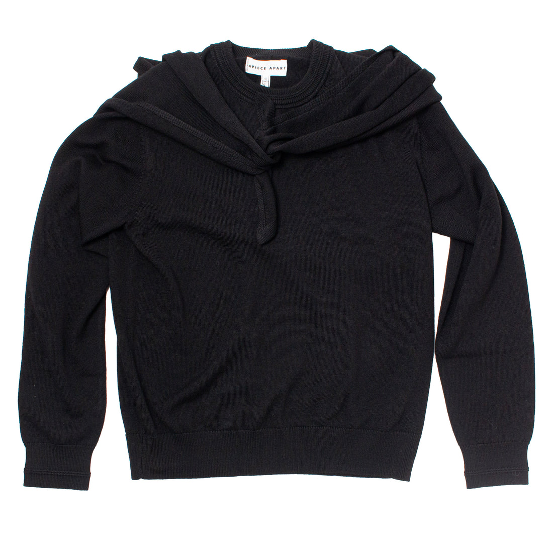 Apiece Apart Drippy Scarf Top in Black