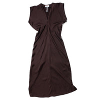 Apiece Apart Monde Drape Bias Maxi Dress in Black Coffee