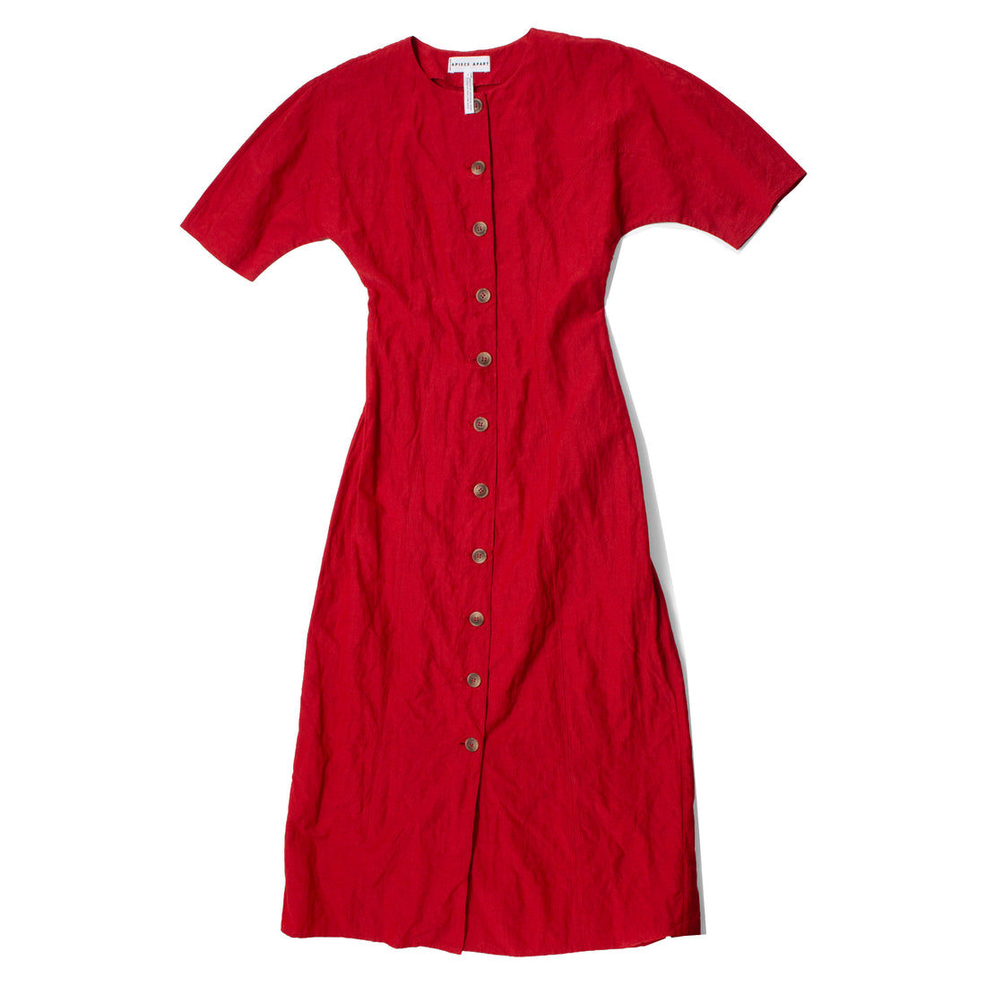 Apiece Apart Noor Button-Front Maxi Dress in Riding Red