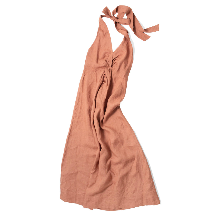 salome midi dress Apiece Apart Salome Halter Maxi in Harissa – JUDITH