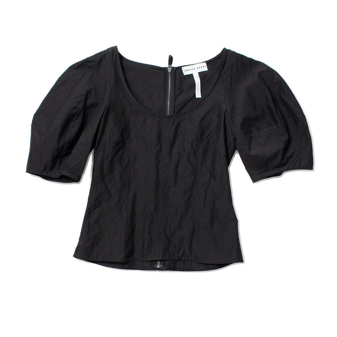 Apiece Apart Scoop Neck Lina Top in Black