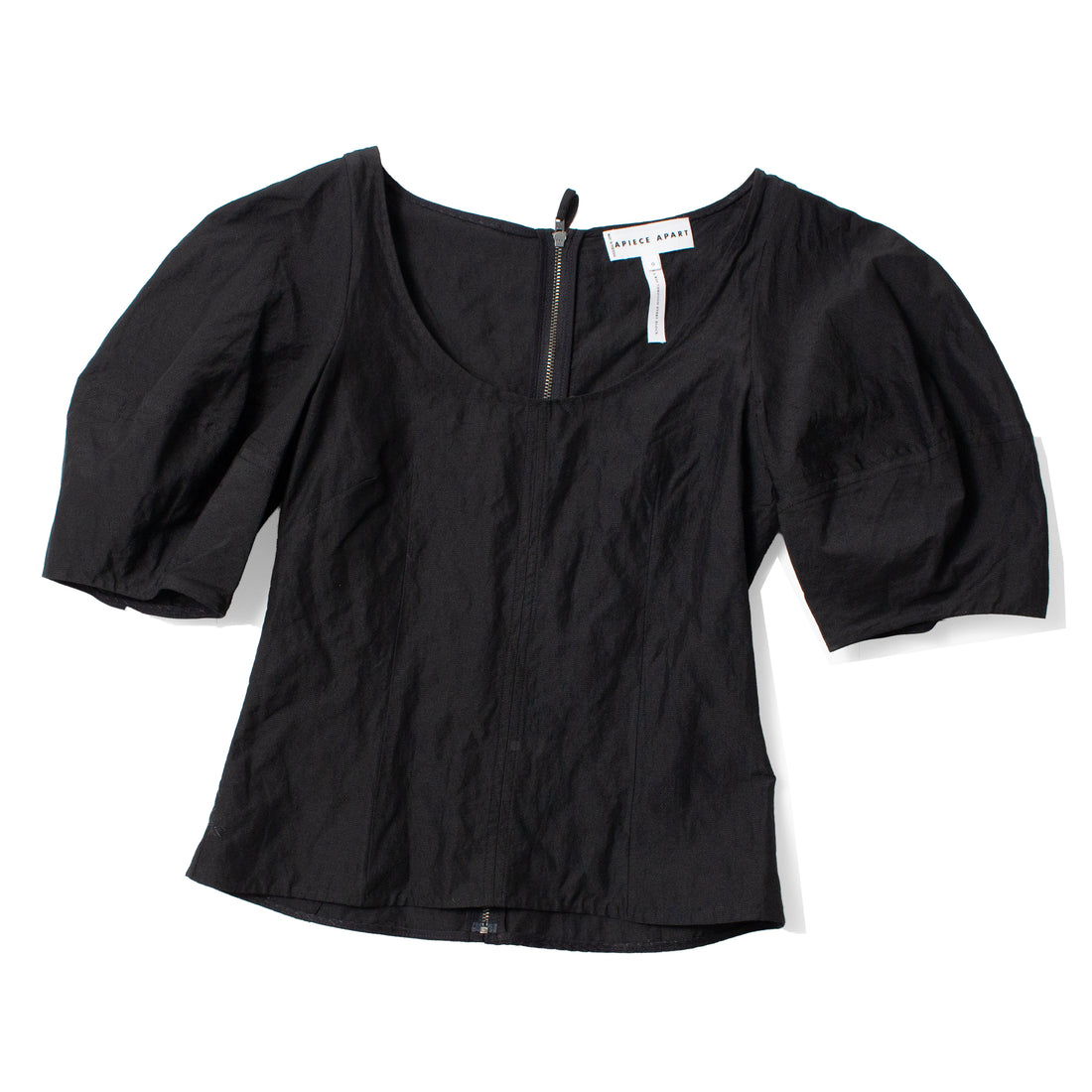 Apiece Apart Scoop Neck Lina Top in Black