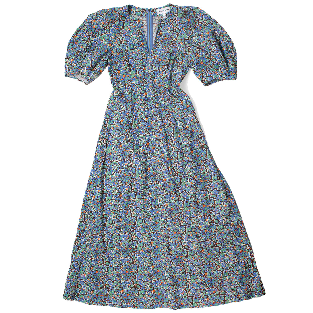 Apiece Apart Sculpted Sabina Maxi Dress in Cloud Cottage Floral