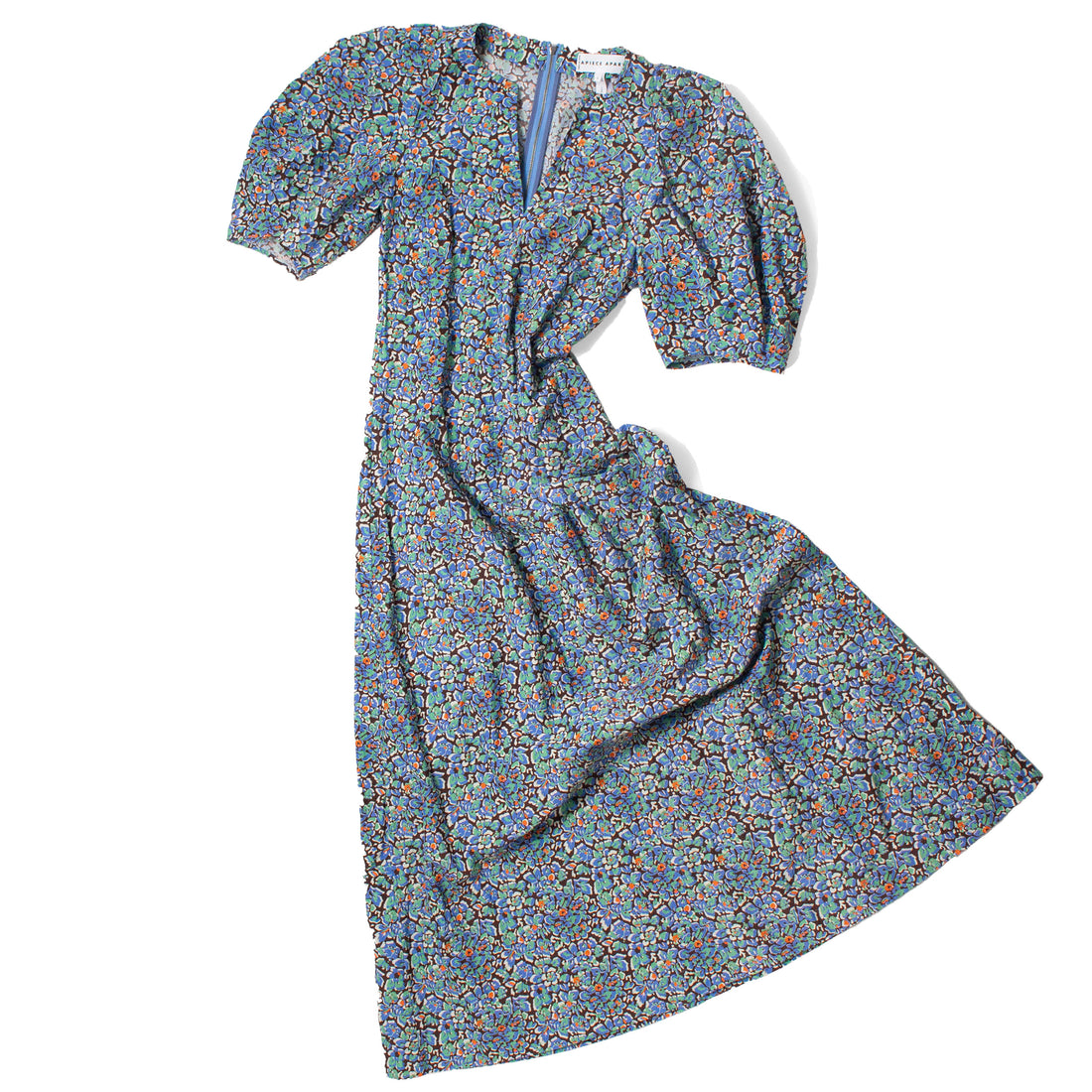 Apiece Apart Sculpted Sabina Maxi Dress in Cloud Cottage Floral
