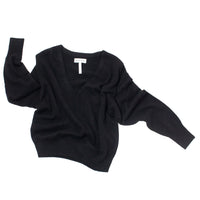 Apiece Apart Softest Silk Cashmere V-Neck in Black