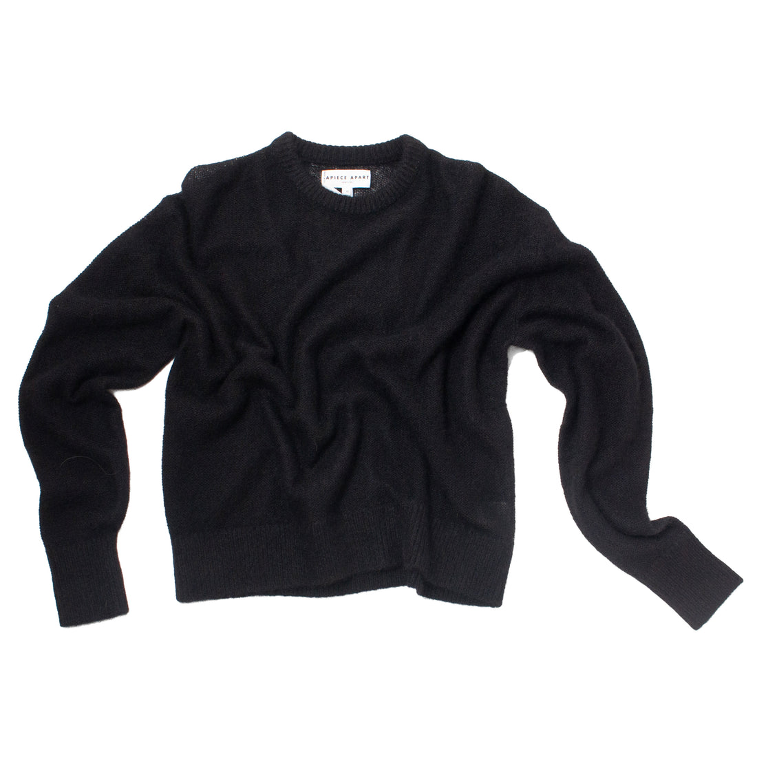 Apiece Apart Softest Tissue Weight Sweater in Black