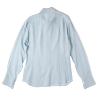 Auralee Airy Silk Georgette Shirt in Light Blue