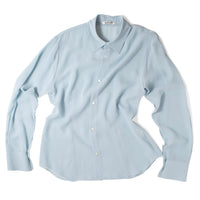 Auralee Airy Silk Georgette Shirt in Light Blue